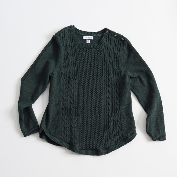 Charter Club Knit Sweater Shoulder Button Size Petite XL - Picture 1 of 4
